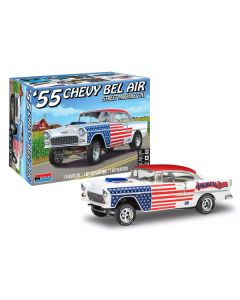 Level 4 Model Kit 1955 Chevrolet Bel Air Street Machine 2-in-1 Kit 1/24 Scale Model by Revell