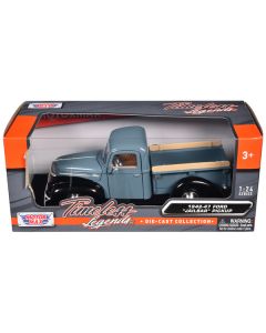 1942-47 Ford "Jailbar" Pickup Truck Blue and Black "Timeless Legends" Series 1/24 Diecast Model Car by Motormax