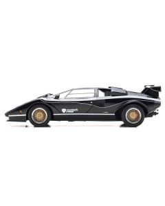 Lamborghini Countach LP 500R Black with White Interior 1/18 Diecast Model Car by Kyosho