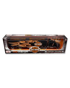 Harley Davidson Custom Hauler Trailer Black "Custom Haulers" Series 1/64 Diecast Model by Maisto