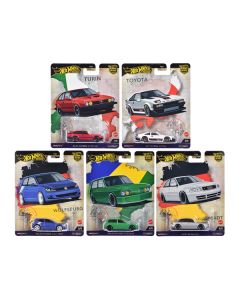 "World Tour" 5 piece Set "Car Culture" 2024 Series A Diecast Model Cars by Hot Wheels