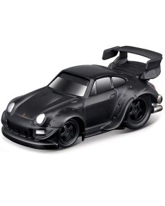 RWB 993 911 Matt Black 1/64 Diecast Model Car by Muscle Machines