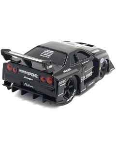 1999 Nissan Skyline GT-R (R34) #5 "Liberty Walk" Black 1/64 Diecast Model Car by Muscle Machines