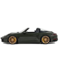 2020 Porsche 992 Targa 4S Dark Green 1/18 Model Car by GT Spirit