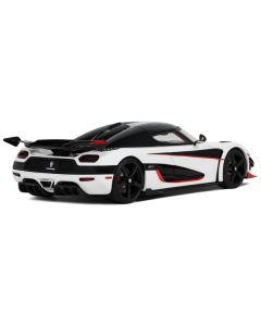 2015 Koenigsegg Agera RS White and Black with Red Interior 1/18 Model Car by GT Spirit