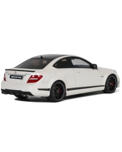 Mercedes-Benz C63 AMG 507 Diamond White with Black Top 1/18 Model Car by GT Spirit