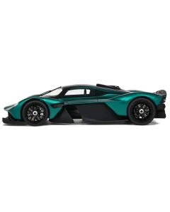 2021 Aston Martin Valkyrie British Racing Green with Black Top 1/18 Model Car by GT Spirit