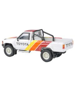 1984 Toyota Hilux Pickup Truck White with Stripes "TRD Ironman" 1/64 Diecast Model Car by Paragon Models