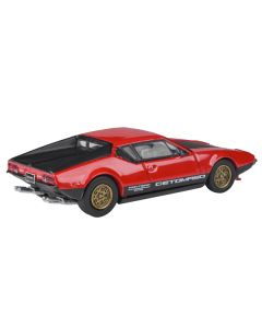 1972 De Tomaso Pantera Red and Black 1/64 Diecast Model Car by Paragon Models