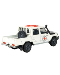 2014 Toyota Land Cruiser LC 79 Pickup Truck White "International Red Cross" 1/64 Diecast Model Car by Paragon Models