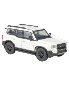 2024 Toyota Land Cruiser 250 Prado White Ice Cap 1/64 Diecast Model Car by Paragon Models