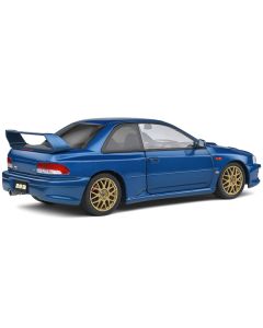 1998 Subaru Impreza 22B STi RHD (Right Hand Drive) Blue Metallic with Gold Wheels 1/18 Diecast Model Car by Solido