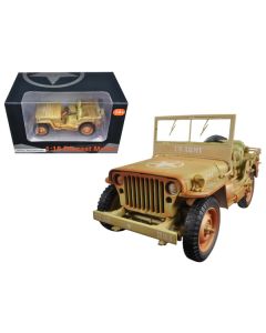 US Army Vehicle WWII Desert Sand Weathered Version 1/18 Diecast Model Car by American Diorama