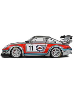 2020 RWB Bodykit #11 "Martini-Kamiwaza Racing" Silver Metallic with Graphics 1/18 Diecast Model Car by Solido