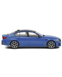 2022 BMW M5 (F90) Competition Voodoo Blue with Black Top 1/43 Diecast Model Car by Solido