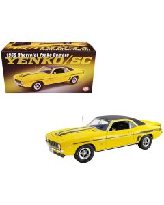 1969 Chevrolet Yenko Camaro Daytona Yellow with Black Stripes and Black Vinyl Top Limited Edition to 420 pieces Worldwide 1/18 Die Cast Model Car by ACME