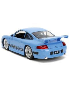 Porsche 911 GT3 RS Light Blue with Black Accents "Fast & Furious" Movie 1/24 Diecast Model Car by Jada