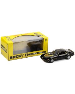 1979 Pontiac Firebird T/A Trans Am Black with Hood Phoenix "Rocky II" (1979) Movie 1/24 Diecast Model Car by Greenlight