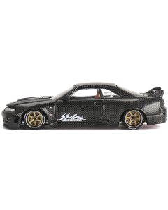 Nissan Skyline GT-R (R33) "Active Carbon R" RHD (Right Hand Drive) Carbon Black (Designed by Jun Imai) "Kaido House" Special 1/64 Diecast Model Car by Mini GT