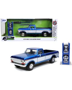 1979 Ford F-150 Custom Pickup Truck Candy Blue and White with Extra Wheels "Just Trucks" Series 1/24 Diecast Model Car by Jada