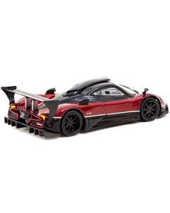 Pagani Zonda R Rosso Dubai Red Metallic and Black "Global64" Series 1/64 Diecast Model by Tarmac Works