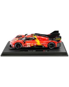 Ferrari 499P #51 James Calado - Antonio Giovinazzi - Alessandro Pier Guidi "Ferrari AF Corse" Winner "24 Hours of Le Mans" (2023) "Racing" Series 1/18 Diecast Model Car by Bburago