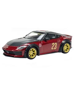 Nissan Z "LB Nation Works" #23 Gem Red Metallic with Black Top and Hood with CLDC Magazine Special Edition Issue 1/64 Diecast Model Car by Mini GT