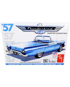 Skill 3 Model Kit 1957 Ford Thunderbird Convertible 2-in-1 Kit 1/16 Scale Model by AMT