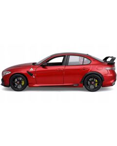 Alfa Romeo Giulia GTAm Red Metallic with Carbon Top 1/18 Diecast Model Car by Bburago