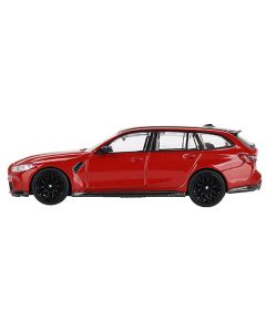 BMW M3 Competition Touring Toronto Red Metallic with Black Top Limited Edition to 3000 pieces Worldwide 1/64 Diecast Model Car by Mini GT