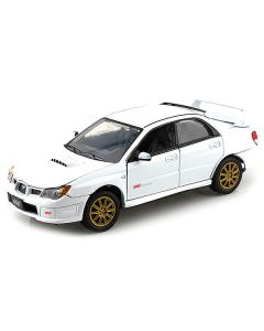 Subaru Impreza WRX STi White 1/24 Diecast Model Car by Motormax