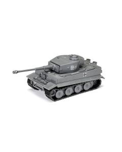 Skill 1 Model Kit Tiger I Tank "German Army" Snap Together Painted Plastic Model Tank Kit 1/35 Scale by Airfix Quickbuild