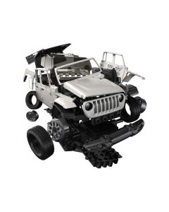 Skill 1 Model Kit Jeep Gladiator (JT) Overland Silver Snap Together Model by Airfix Quickbuild