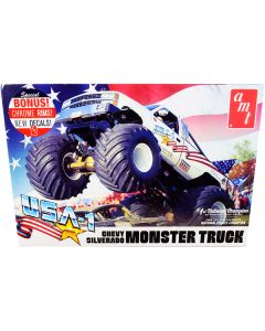 Skill 2 Model Kit Chevrolet Silverado "USA-1" Monster Truck 1/25 Scale Model by AMT