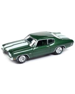 1970 Chevrolet Chevelle SS Forest Green Metallic with White Stipes "John Wick" (2014) Movie Pop Culture 2024 Release 1 1/64 Diecast Model Car by Johnny Lightning