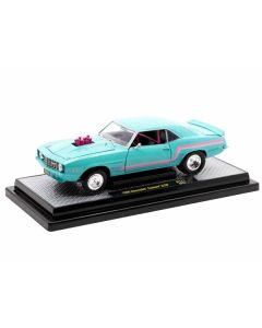 1969 Chevrolet Camaro Z/28 Light Blue with Pink Stripes "Pro Street" Limited Edition to 6250 pieces Worldwide 1/24 Diecast Model Car by M2 Machines