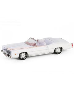 1976 Cadillac Eldorado Convertible White with Red and Blue Stripes "The End of an Era 1916-1976" "Hobby Exclusive" Series 1/64 Diecast Model Car by Greenlight