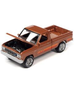 1985 Ford Ranger XL Pickup Truck Bright Copper Metallic with Stripes "Classic Gold Collection" 2023 Release 1 Limited Edition to 4620 pieces Worldwide 1/64 Diecast Model Car by Johnny Lightning