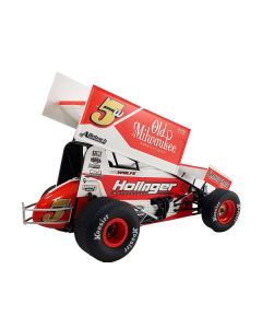 Winged Sprint Car #5W Lucas Wolfe "Old Milwaukee" Allebach Racing "World of Outlaws" (2024) 1/50 Diecast Model Car by ACME