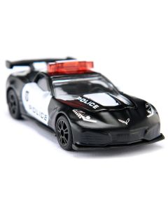 Chevrolet Corvette ZR1 Police Car Black and White Diecast Model Car by Siku