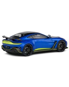 Aston Martin V12 Vantage Blue Metallic with Black Hood and Top 1/43 Diecast Model Car by Solido