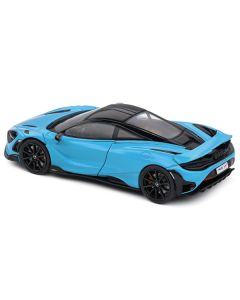 2020 McLaren 765 LT Curacao Blue with Black Top 1/43 Diecast Model Car by Solido