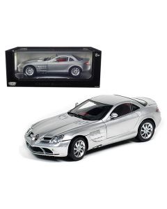 Mercedes McLaren SLR Silver with Red Interior 1/12 Diecast Model Car by Motormax