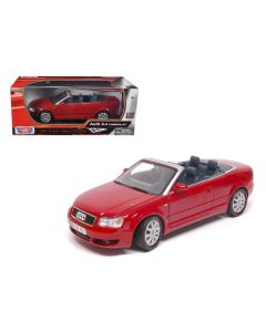 Audi A4 Red Convertible 1/18 Diecast Model Car by Motormax