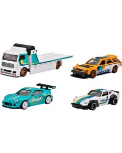 "Greddy" Set of 4 pieces Series Hot Wheels "Premium" 2024 Series T Diecast Model Cars by Hot Wheels