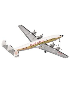 Lockheed L-1649A Starliner Commercial Aircraft "Alaska Airlines - Golden Nugget Service" (N7316C) White and Gold with Red Stripes 1/200 Diecast Model Airplane by Herpa