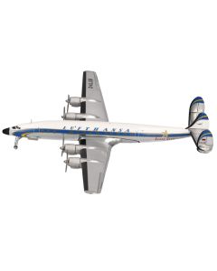 Lockheed L-1649A Super Star Commercial Aircraft "Lufthansa" (D-ALUB) White with Blue Stripes 1/200 Diecast Model Airplane by Herpa