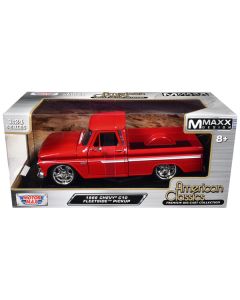 1966 Chevrolet C10 Fleetside Pickup Truck Red "Maxx Design" "American Classics" Series 1/24 Diecast Model Car by Motormax