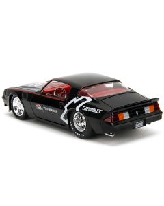 1979 Chevrolet Camaro Z28 "Chevrolet Performance" Black with Carbon Hood and Red Interior "Bigtime Muscle" Series 1/24 Diecast Model Car by Jada