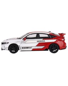 Honda Civic Type R White and Red "2023 Pace Car" Limited Edition to 3000 pieces Worldwide 1/64 Diecast Model Car by Mini GT